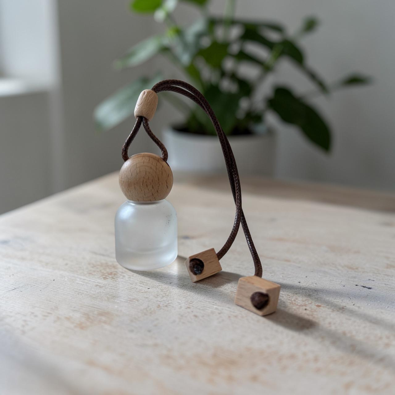 Difusor de Auto Colgante Vidrio Natural Frost