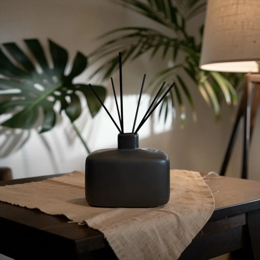 Difusor de Varillas Negro Cerámica Mate Minimalista Brummé